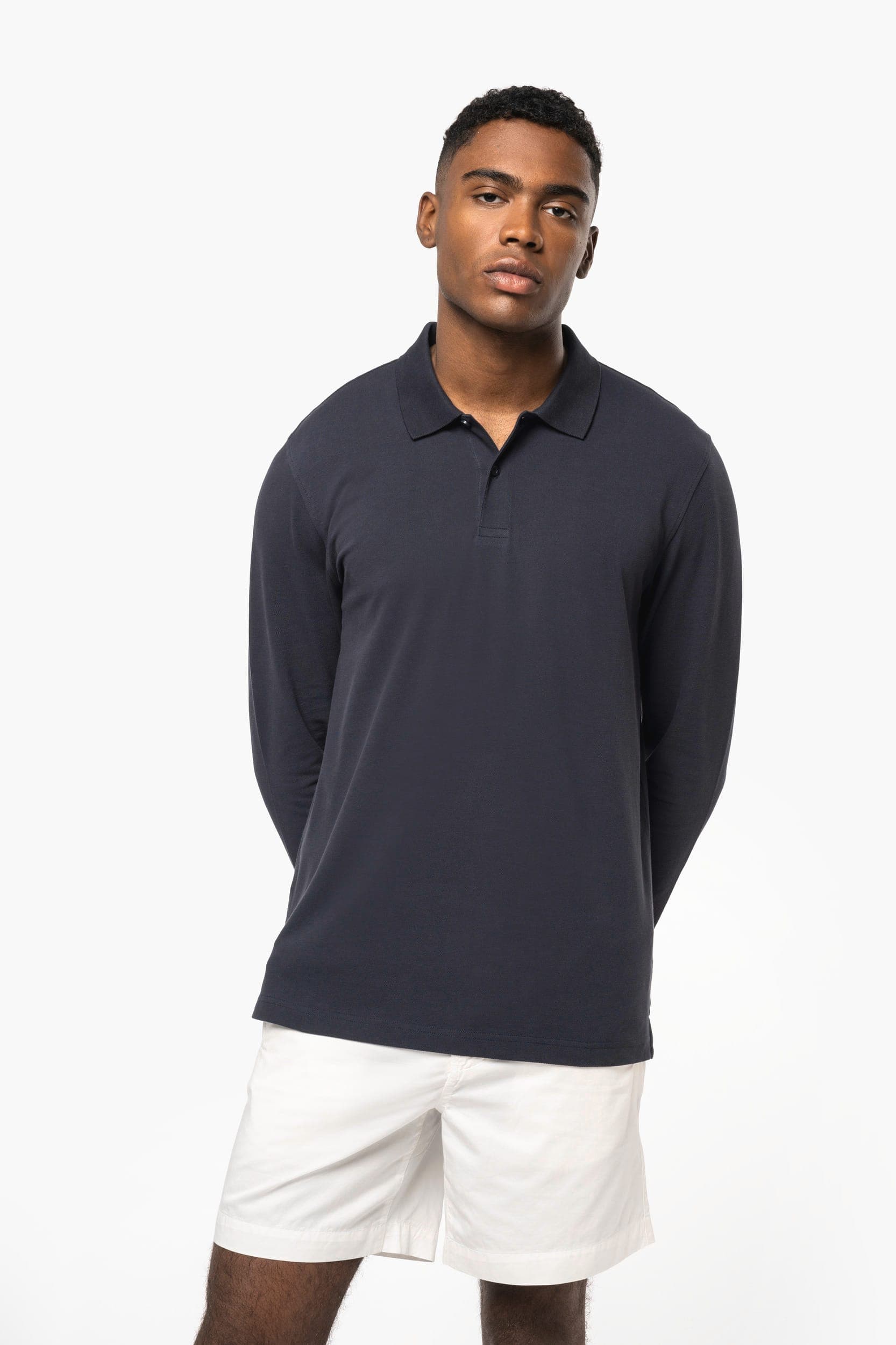 Polo piqué manches longues Bio180 homme Kariban