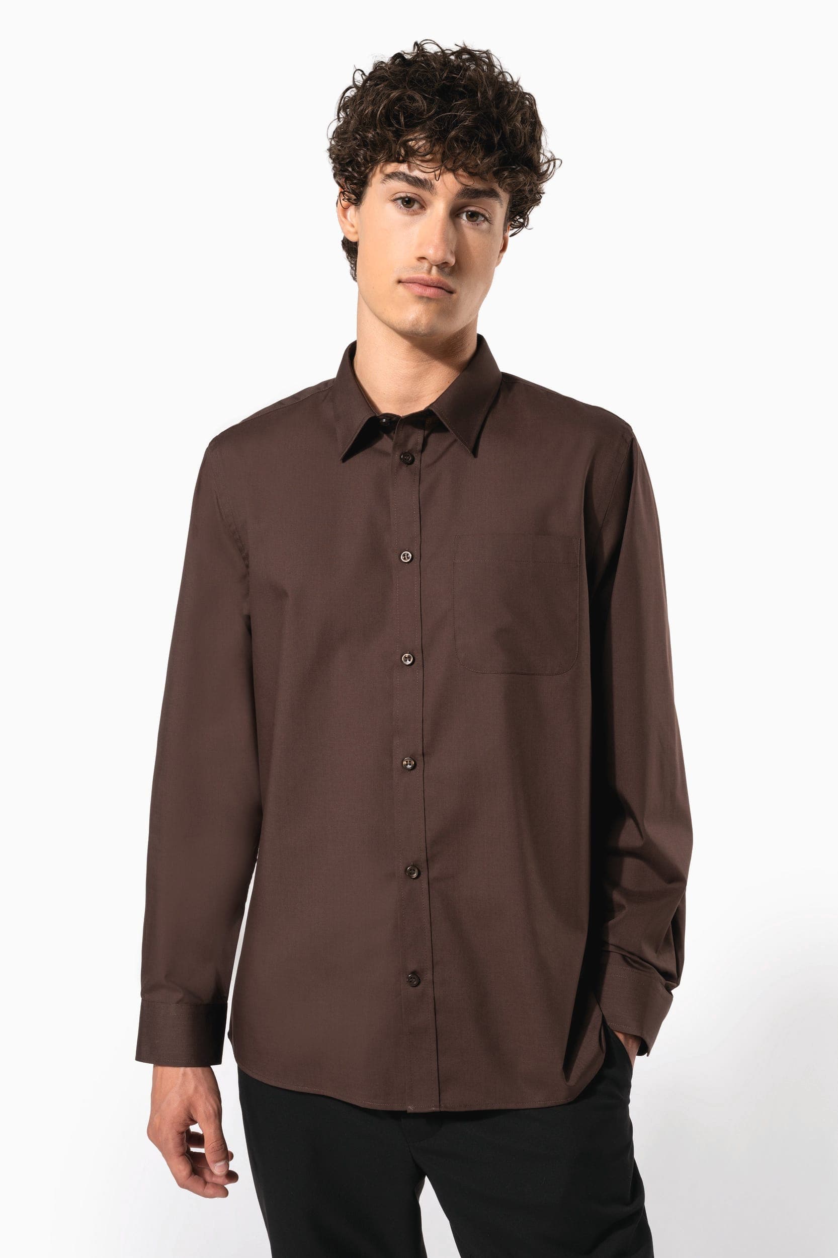 Chemise popeline polycoton entretien facile homme Kariban