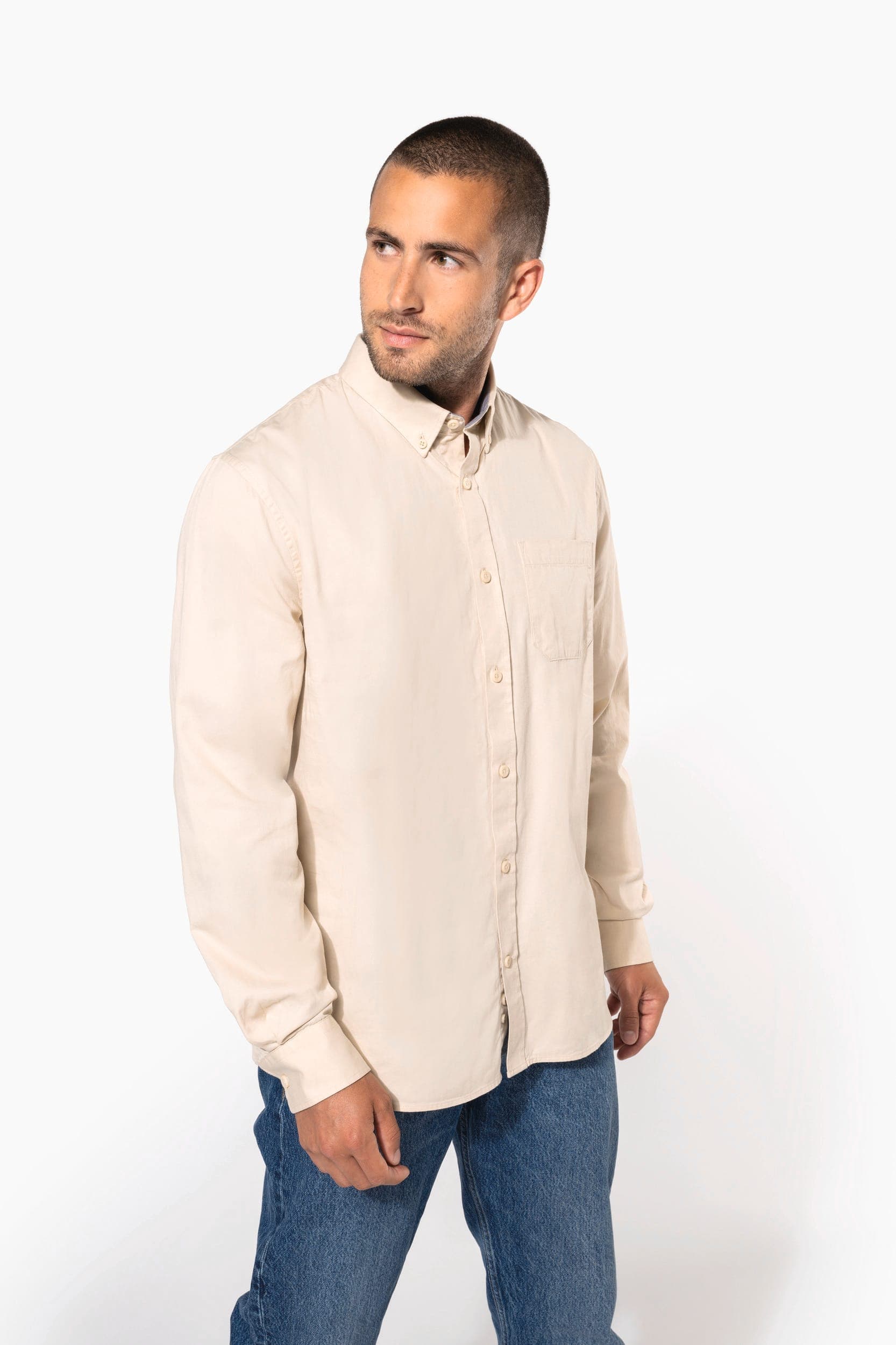Chemise coton manches longues Nevada homme Kariban