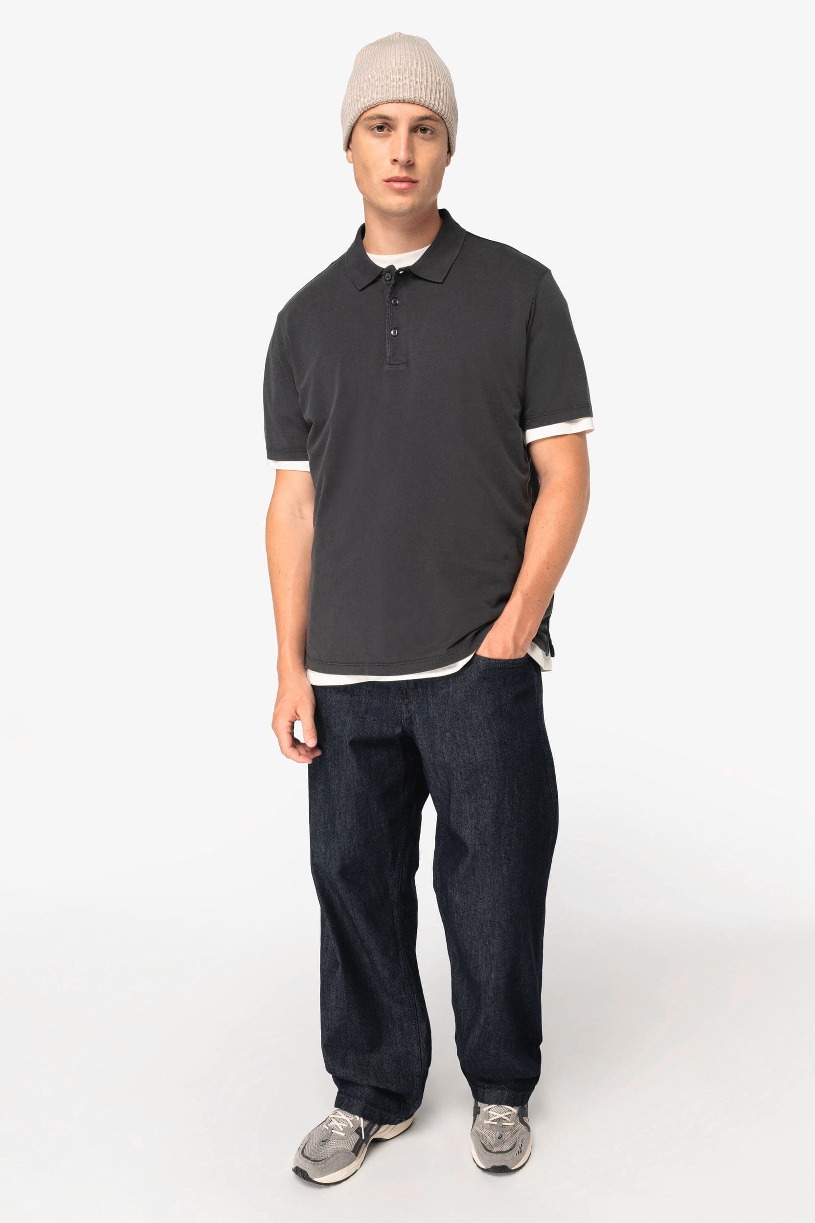 Polo écoresponsable délavé en jersey homme Native Spirit