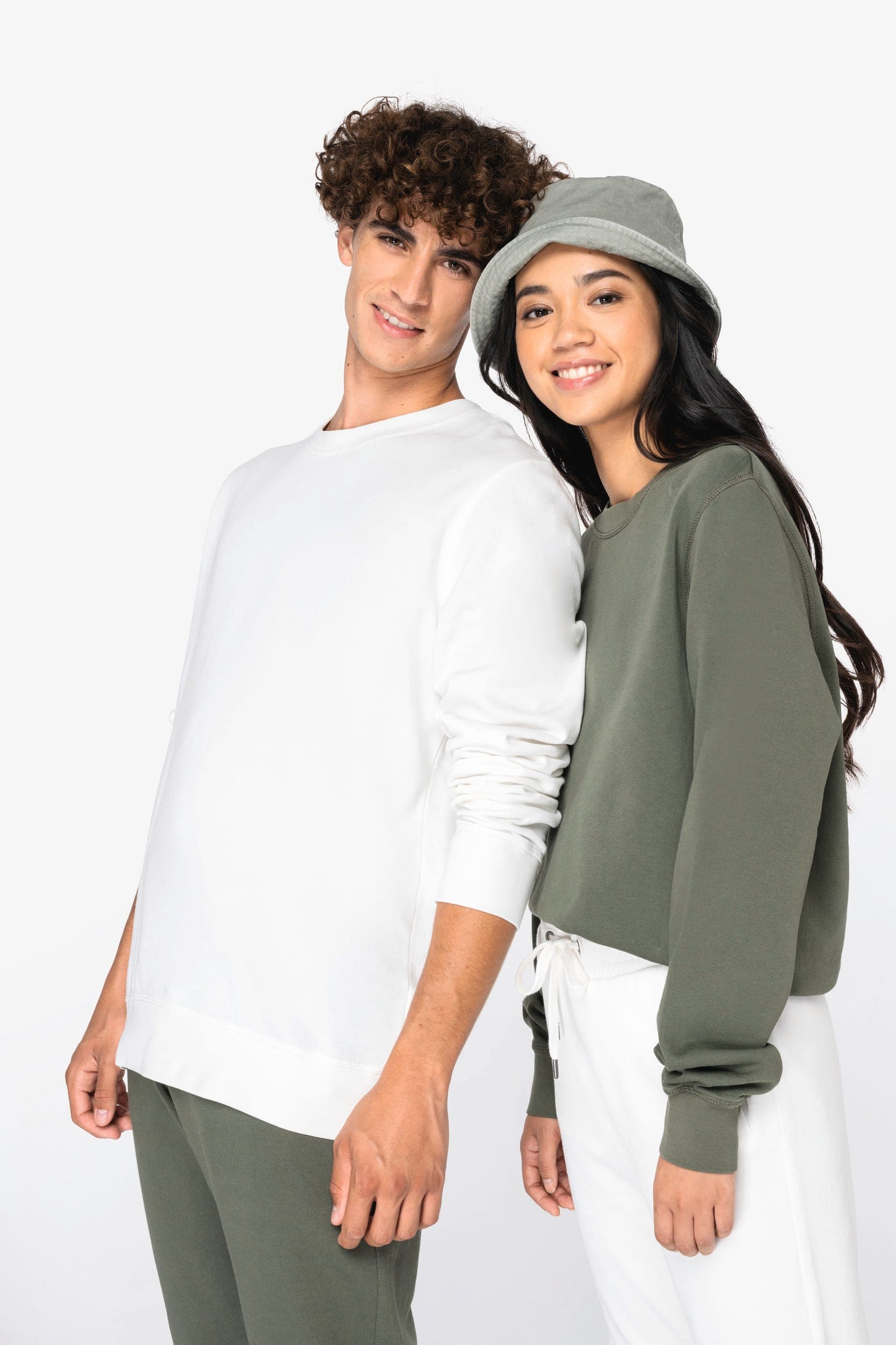 Sweat-shirt écoresponsable à col rond French Terry unisexe Native Spirit