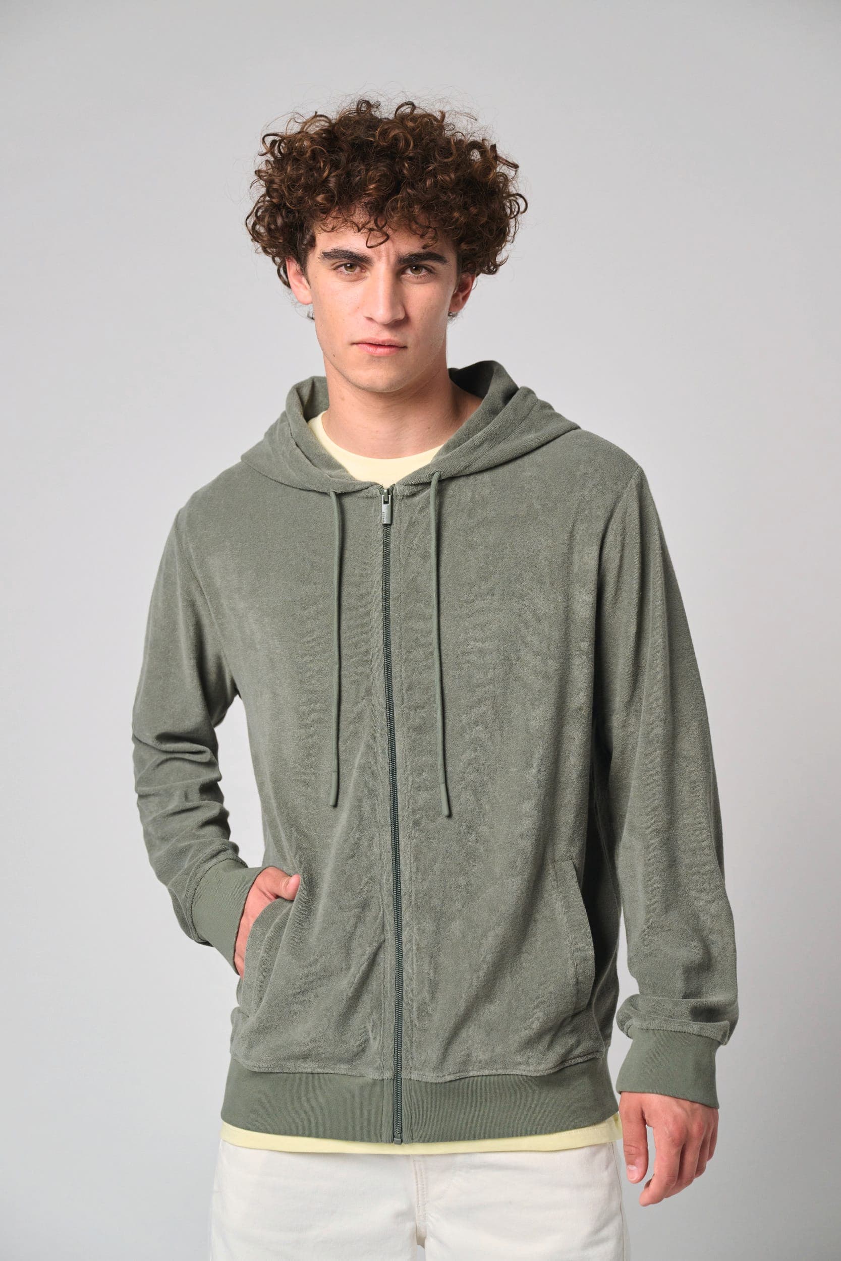 Sweat-shirt écoresponsable en éponge zippé à capuche homme Native Spirit