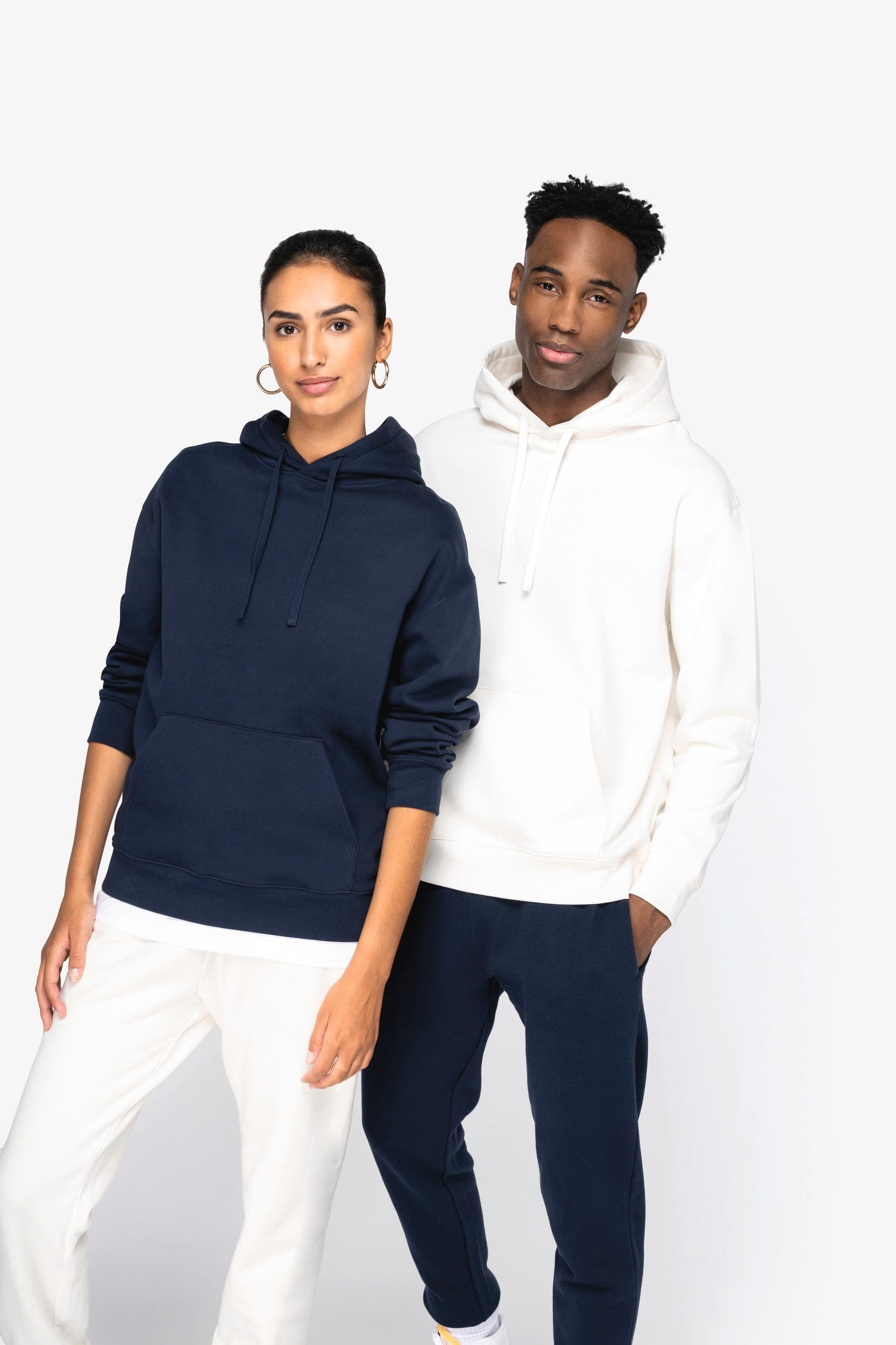 Sweat-shirt écoresponsable à capuche à épaules tombantes molleton gratté unisexe Native Spirit