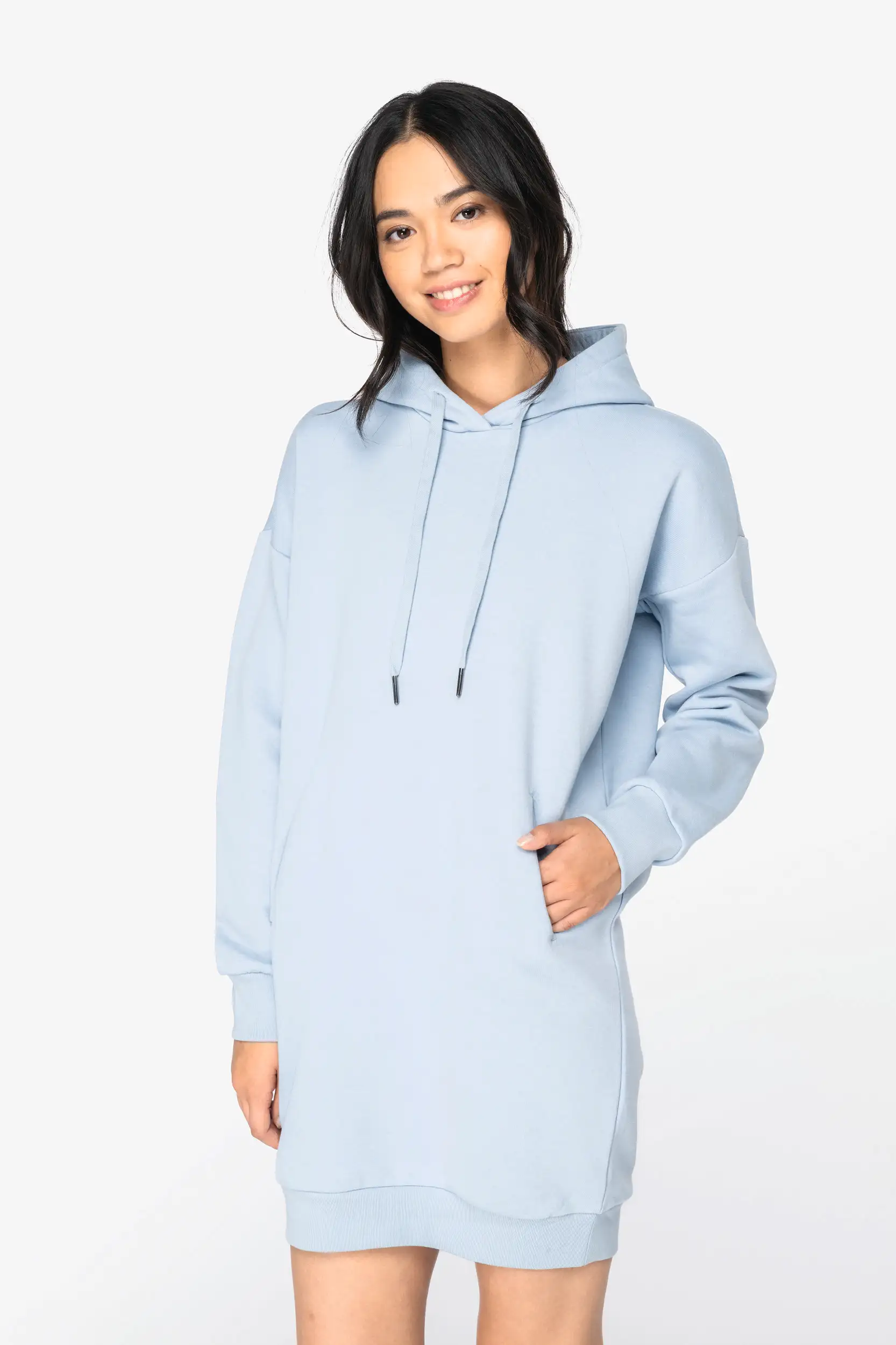Robe sweat-shirt écoresponsable à capuche femme Native Spirit