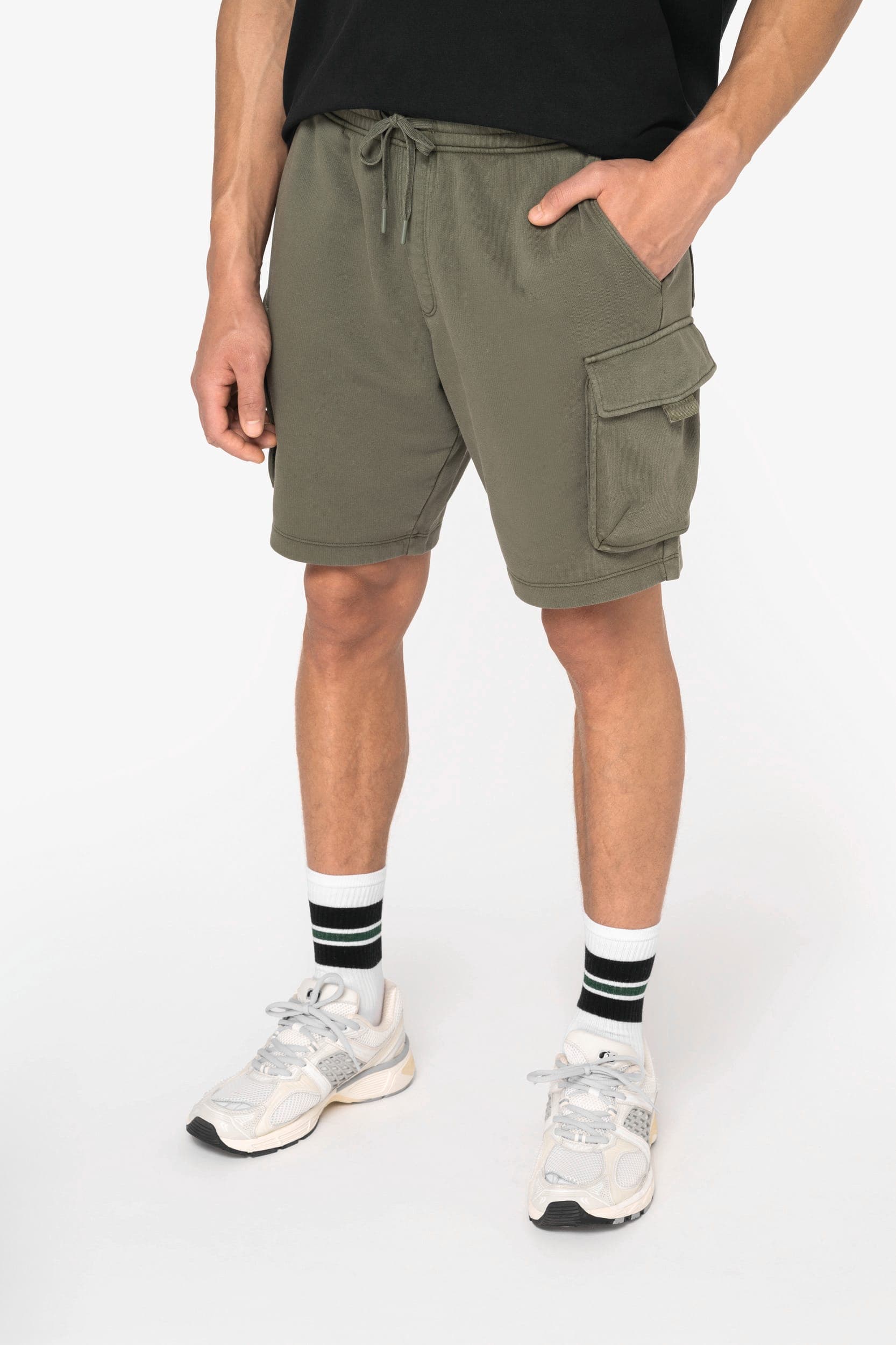 Short cargo écoresponsable délavé French Terry homme Native Spirit