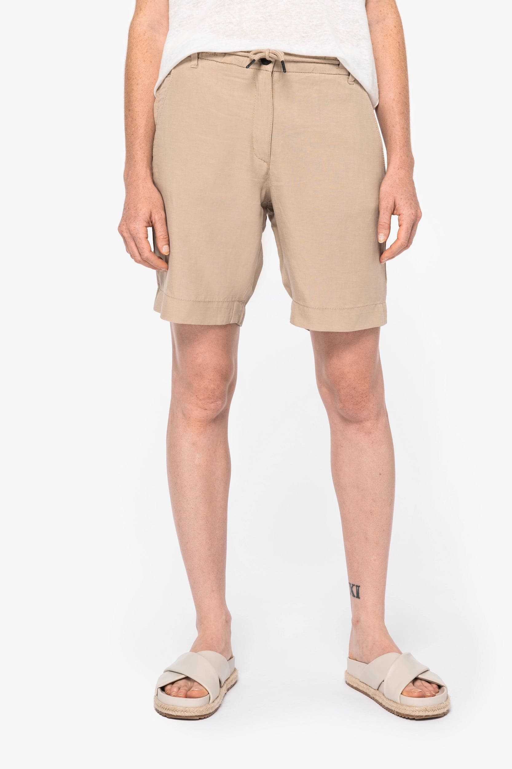 Bermuda en lyocell et lin femme Native Spirit