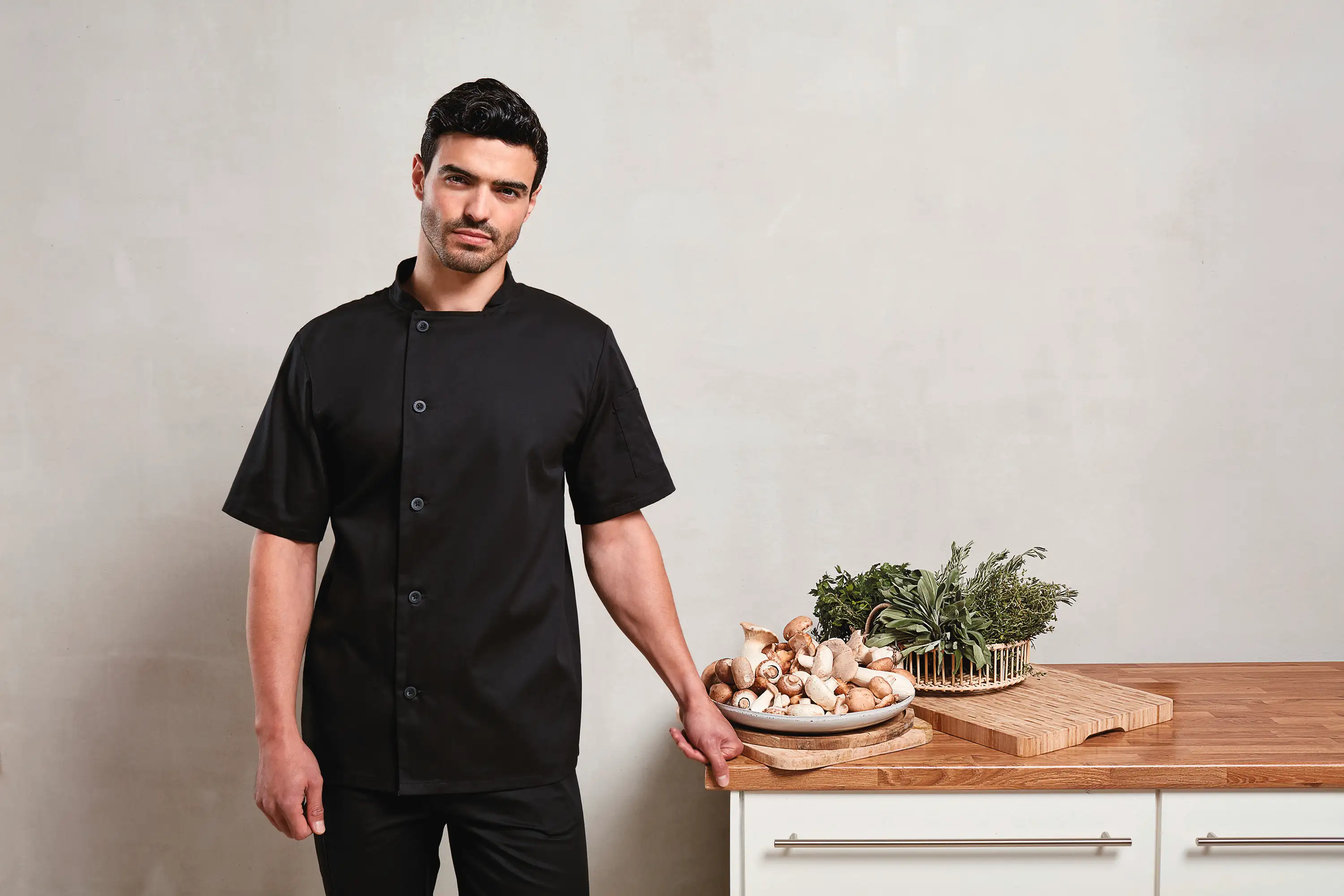 Veste chef cuisinier manches courtes "Essential" Premier