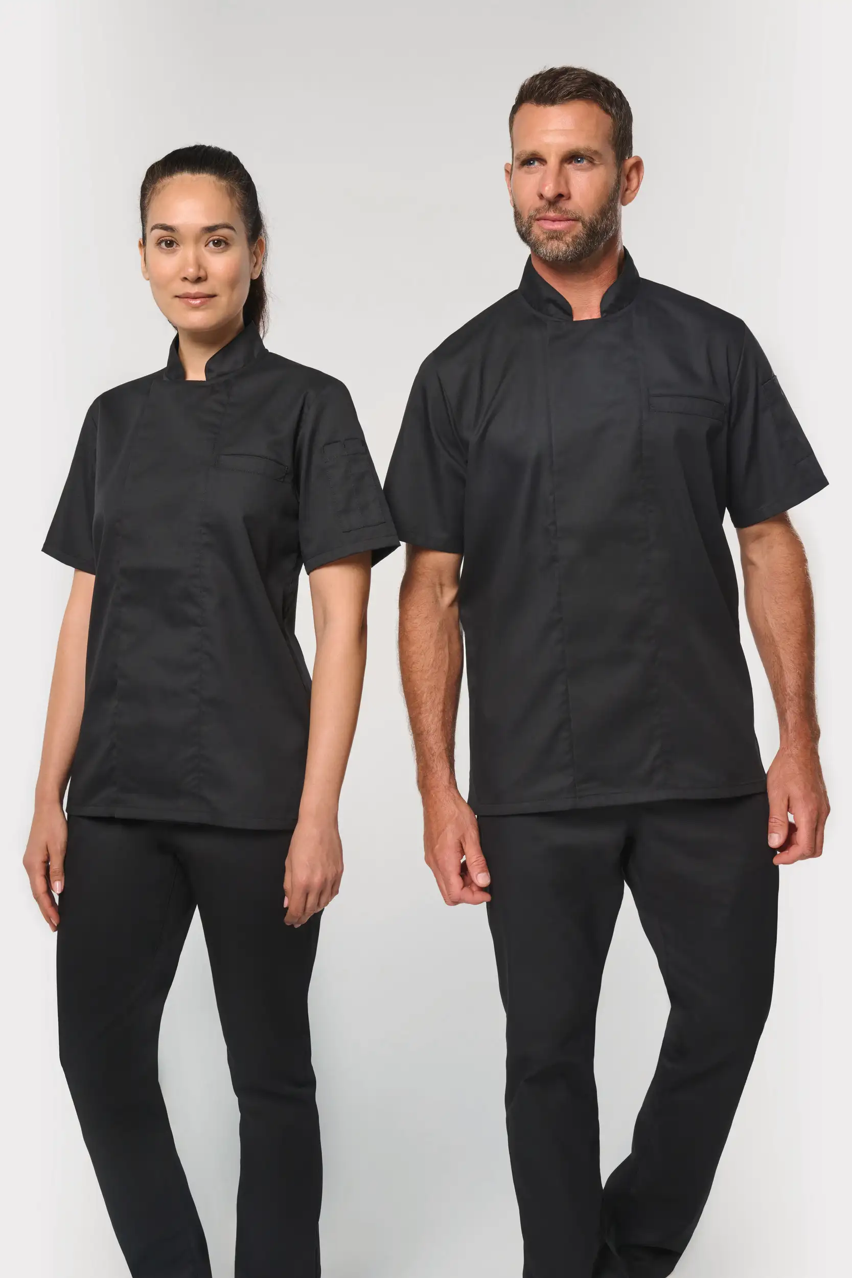 Veste de cuisine écoresponsable et respirante manches courtes unisexe WK. Designed To Work